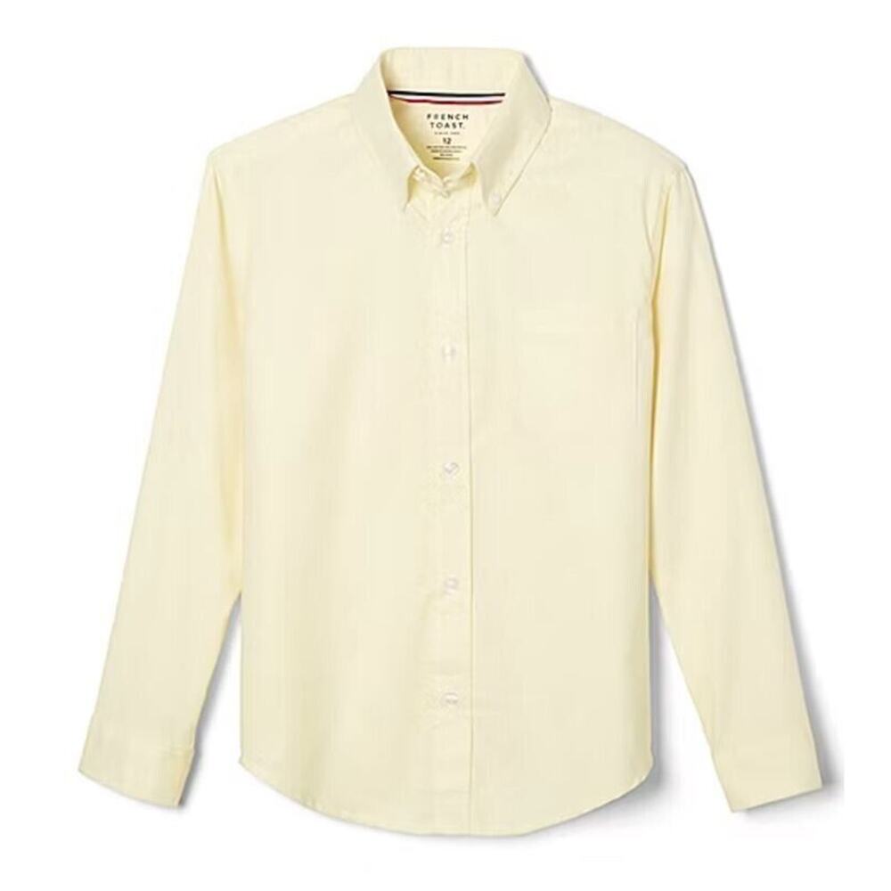French Toast Boys Wrinkle Resistant Button-Down Dress Shirt Yellow 18H $32‎